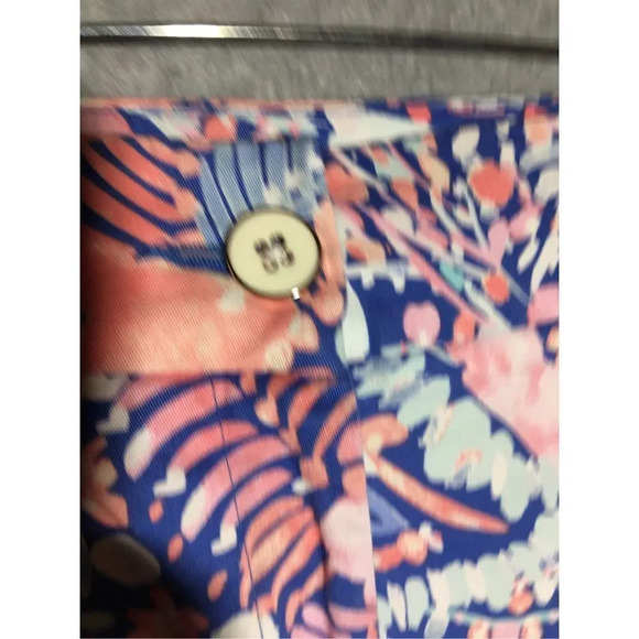 Womens Crown & Ivy Shorts Lettuce Hem Shelby Patterned Pastels Summer Spring - Picture 2 of 7